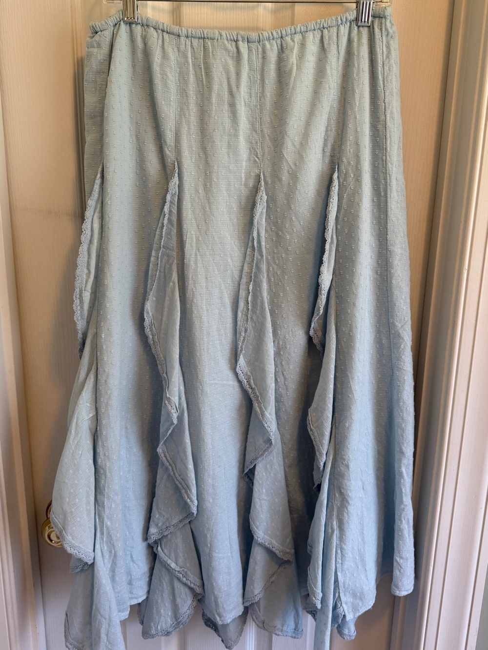 American Eagle Drawstring Light Blue Flowy Skirt